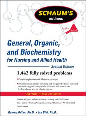 Book cover for Schaum's Outline of General, Organic, and Biochemistry for Nursing and Allied Health, Second Edition