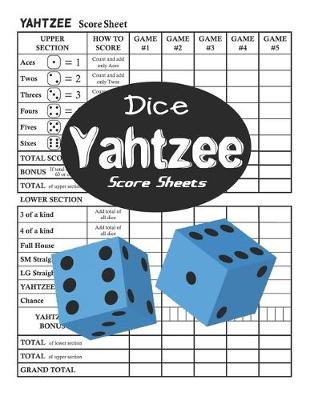Book cover for Dice Yahtzee Score Sheets