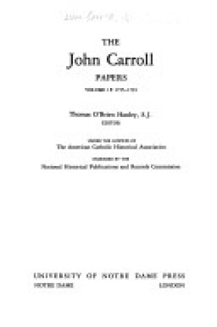 Cover of The John Carroll Papers
