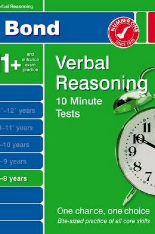 Cover of Bond 10 Minute Tests Verbal Reasoning 7-8 Years