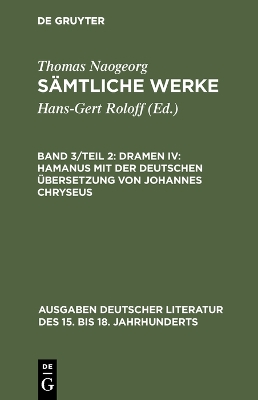 Cover of Samtliche Werke, Band 3/Teil 2, Dramen IV