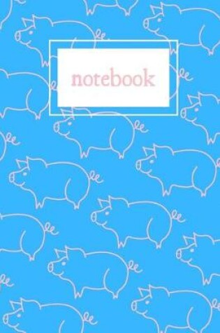Cover of Blue and pink pig print notebook