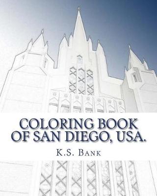 Book cover for Coloring Book of San Diego, USA.