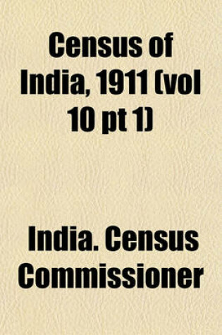 Cover of Census of India, 1911 (Vol 10 PT 1)