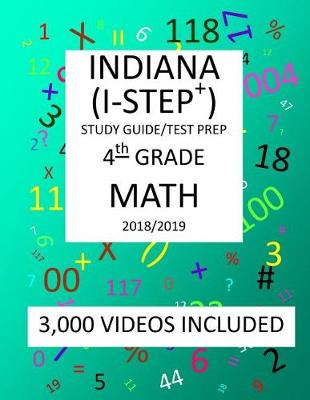 Book cover for 4th Grade INDIANA I-STEP+, 2019 MATH, Test Prep