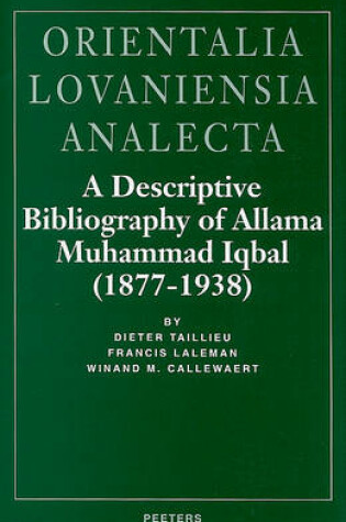 Cover of A Descriptive Bibliography of Allama Muhammad Iqbal (1877-1938)