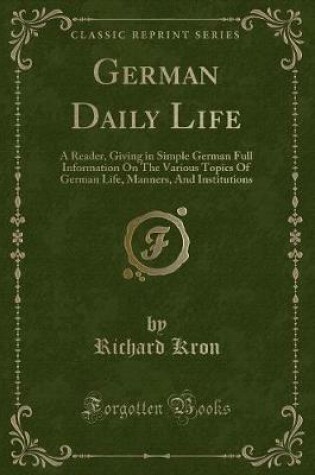 Cover of German Daily Life