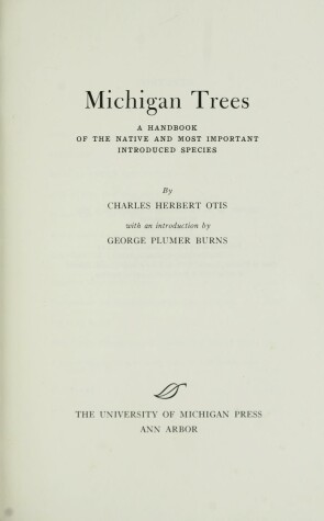 Book cover for Michigan Trees