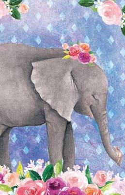 Book cover for Bullet Journal for Animal Lovers Baby Elephant in Flowers