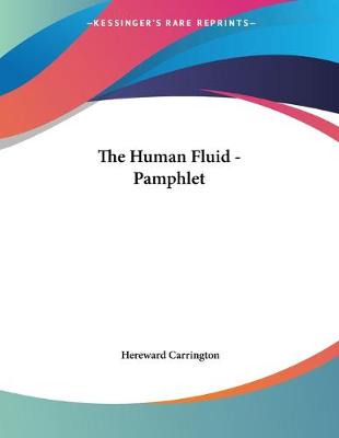 Book cover for The Human Fluid - Pamphlet