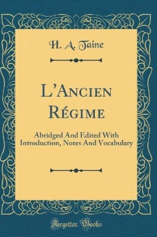 Cover of L'Ancien Regime