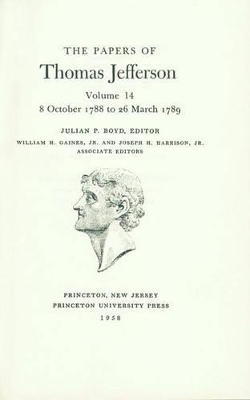 Book cover for The Papers of Thomas Jefferson, Volume 14