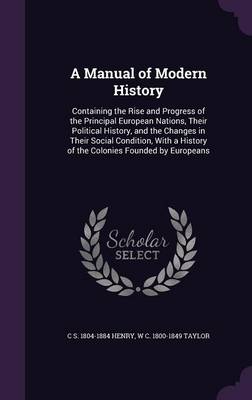 Book cover for A Manual of Modern History