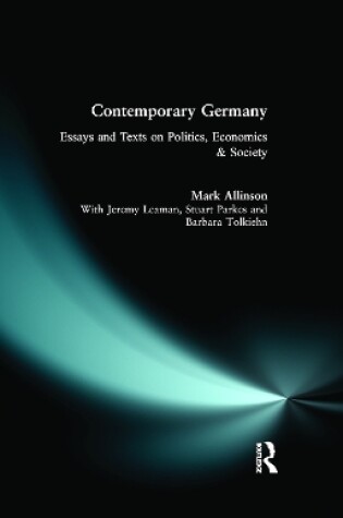 Cover of Contemporary Germany