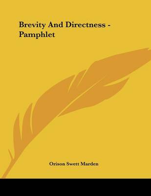 Book cover for Brevity and Directness - Pamphlet