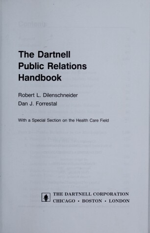 Book cover for The Dartnell Public Relations Handbook