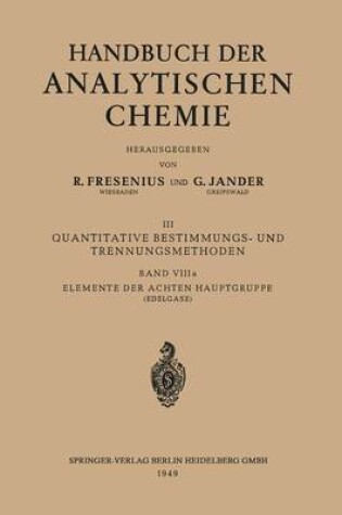 Cover of Elemente der Achten Hauptgruppe