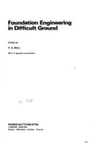 Cover of Foundation Engineering in Difficult Ground