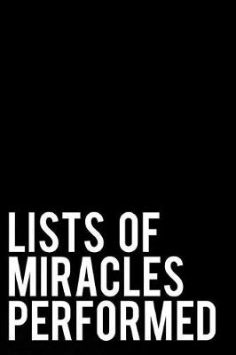 Book cover for Lists of Miracles Performed