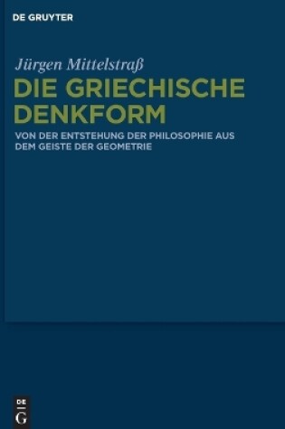 Cover of Die griechische Denkform