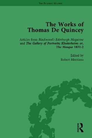 Cover of The Works of Thomas De Quincey, Part II vol 8