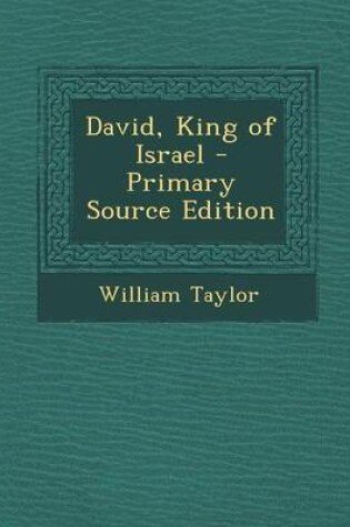 Cover of David, King of Israel