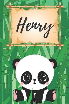 Book cover for Henry Notizbuch Panda / Malbuch / Kritzelbuch / Tagebuch / Journal / DIN A5 / Geschenke