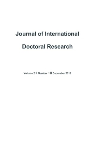 Cover of Journal of International Doctoral Research (JIDR) Volume 2, Issue 1