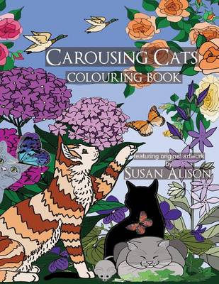 Book cover for Carousing Cats - A cat lover's colouring book