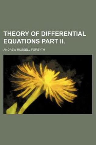 Cover of Theory of Differential Equations Part II.