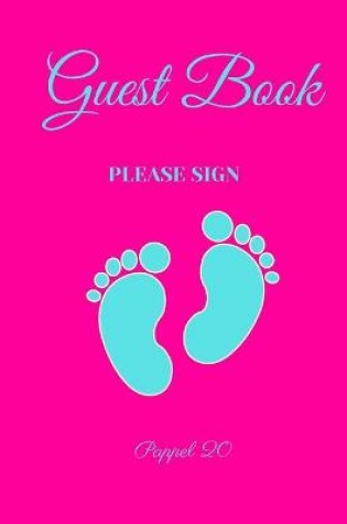 Cover of Baby Girl Shower Guest Book - 66 color pages -8.5x8.5 Inch