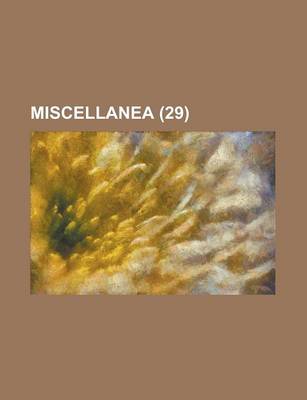 Book cover for Miscellanea (29 )