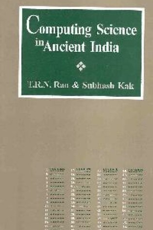 Cover of Computing Science in Ancient India