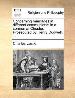 Book cover for Concerning Marriages in Different Communions