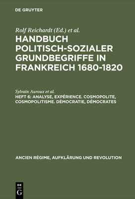 Book cover for Analyse, Experience. Cosmopolite, Cosmopolitisme. Democratie, Democrates