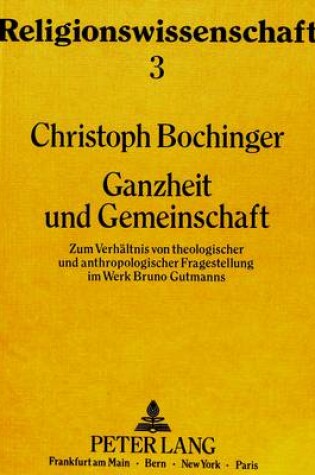 Cover of Ganzheit Und Gemeinschaft