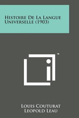 Book cover for Histoire de La Langue Universelle (1903)