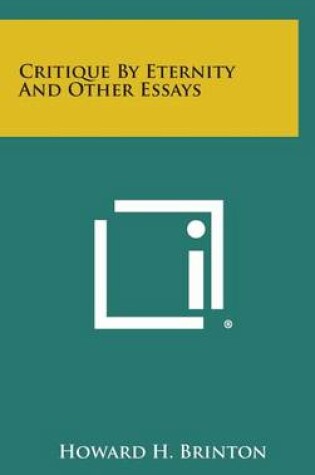 Cover of Critique by Eternity and Other Essays