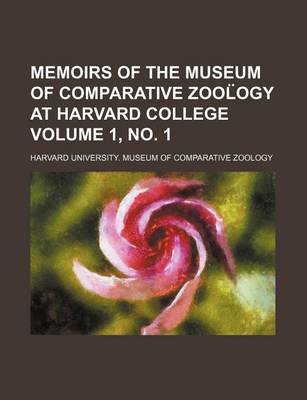 Book cover for Memoirs of the Museum of Comparative Zool Ogy at Harvard College Volume 1, No. 1