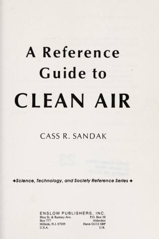 Cover of Reference Guide to Clean Air