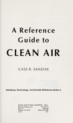 Cover of Reference Guide to Clean Air