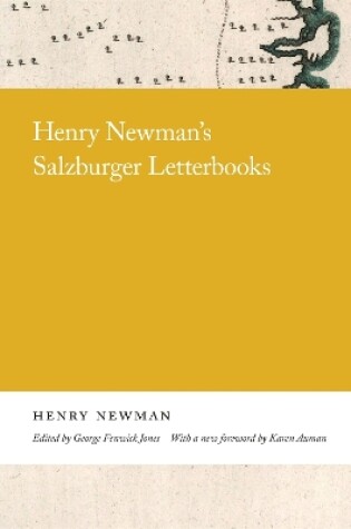 Cover of Henry Newman's Salzburger Letterbooks