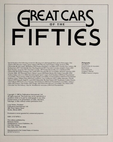 Book cover for Great Cars of the 1950s