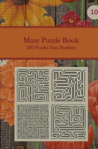 Cover of Maze Puzzle Book, 200 Puzzles Easy Random, 10