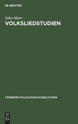 Cover of Volksliedstudien