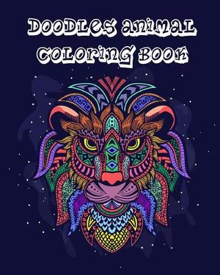 Book cover for Doodles Animal Coloring Book