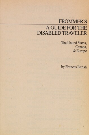 Cover of Guide for the Disabled Traveller