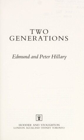 Book cover for Two Generations