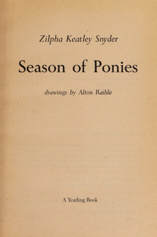 Cover of Season/Ponies