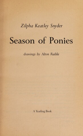 Book cover for Season/Ponies